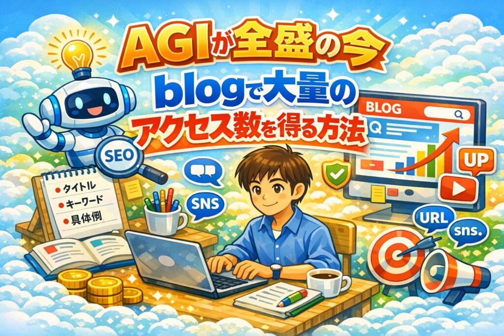 AGIが全盛の今、blogで大量のアクセス数を得る方法