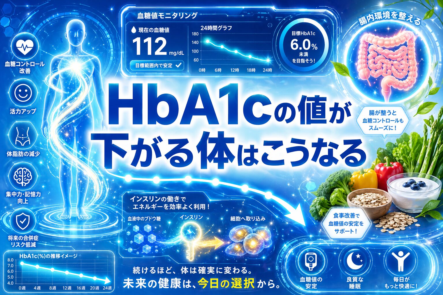 HbA1cの値が下さがる体はこうなる