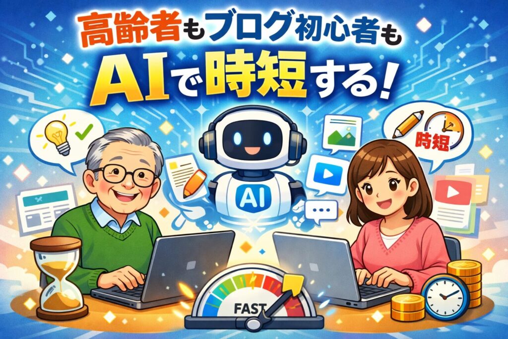 高齢者もブログ初心者もAIで時短する