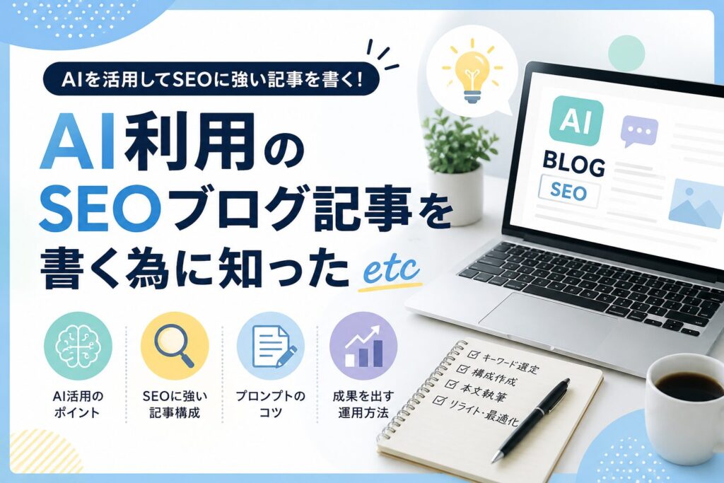 ai利用のseoブログ記事を書く為に知ったetc