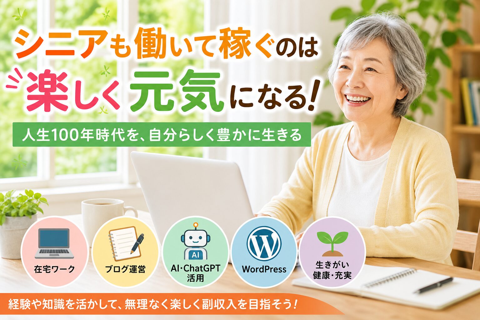 シニアも働いて稼ぐのは楽しく元気になる