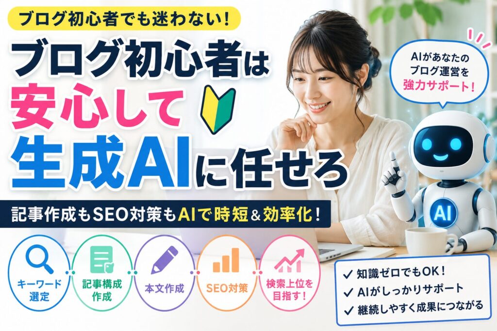 ブログ初心者は安心して生成AIに任せろ