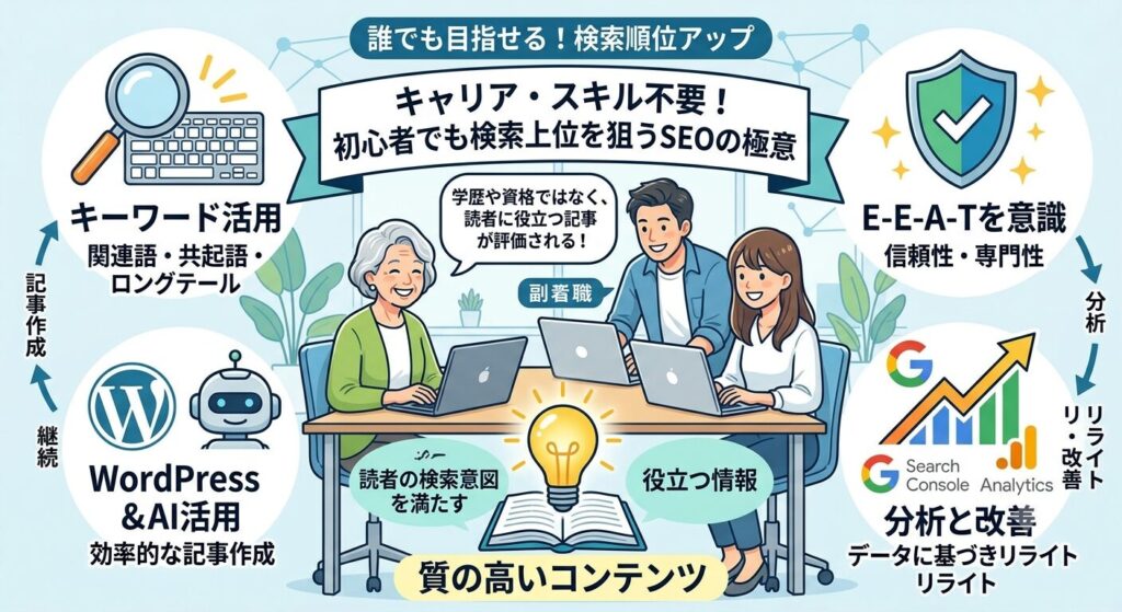 キャリアやスキル要らないが検索順位です。