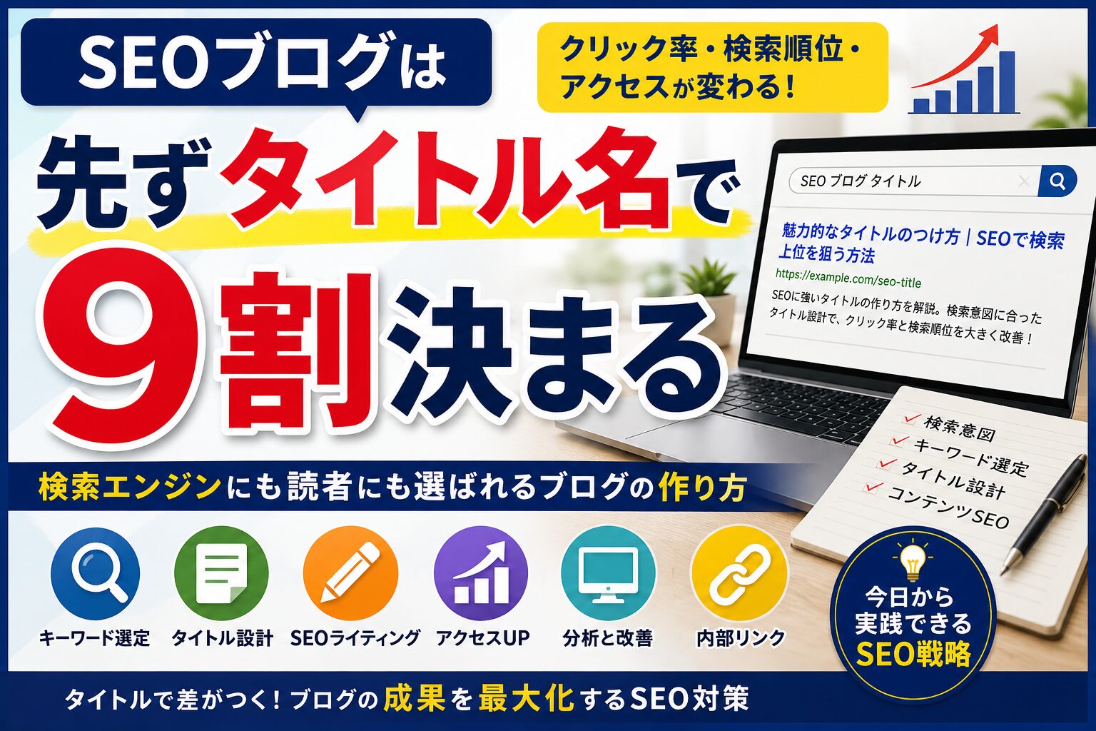 SEOブログは先ずタイトル名で9割決まる