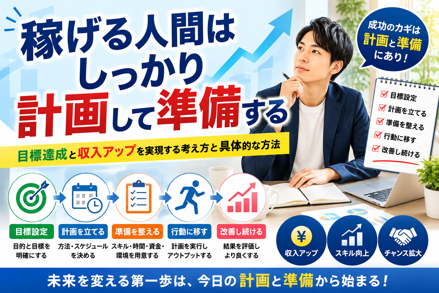 稼げる人間はしっかり計画して準備する