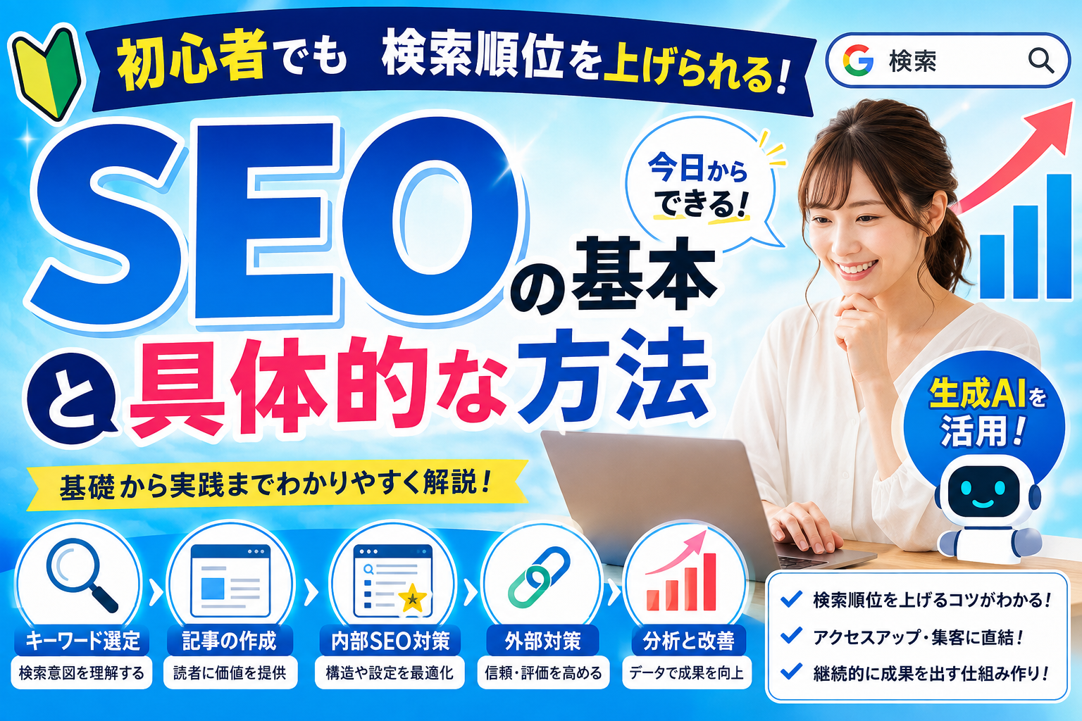 初心者でも検索順位を上げられる基本と具体的方法