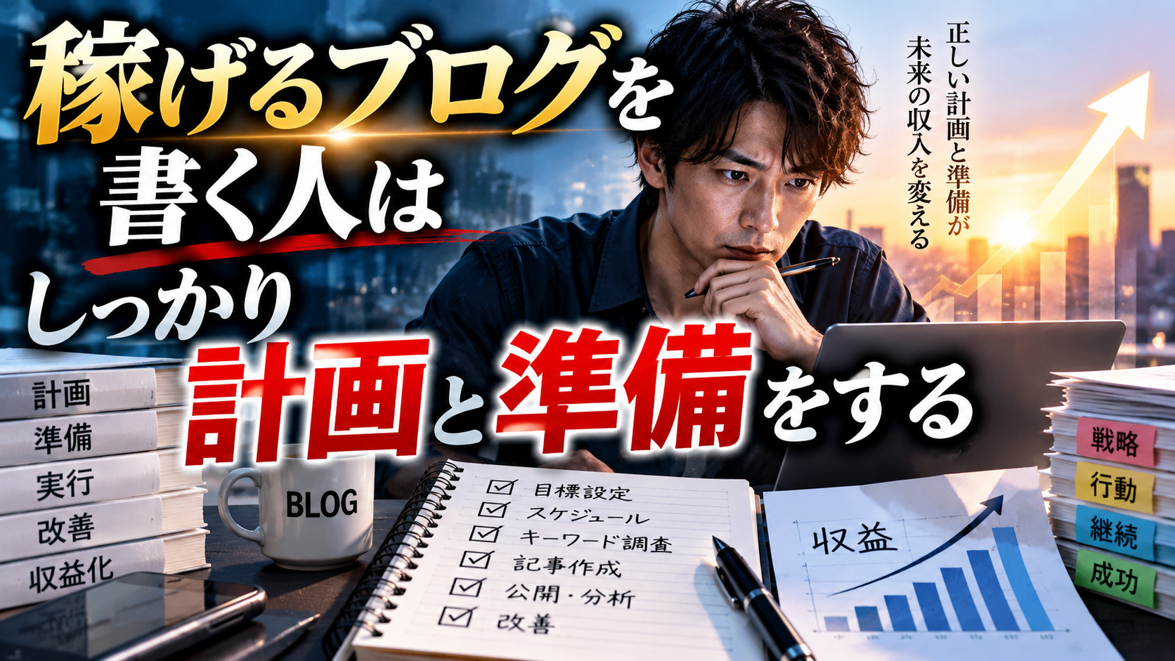 稼げるブログを書く人はしっかり計画と準備をする
